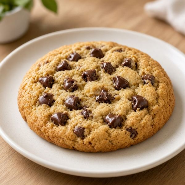 Large chocolate chip cookie