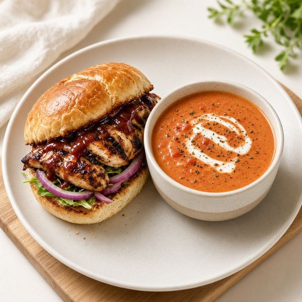 Smokehouse BBQ Chicken & Creamy Tomato Soup from Panera Bread menu